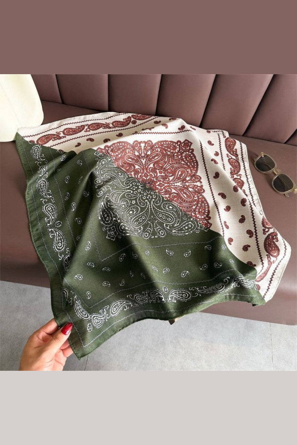 The Collective Park City Paisley Contrast Scarf