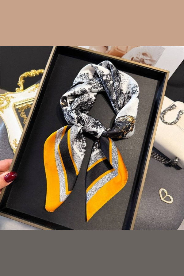 The Collective Park City Safari Scene Square Scarf - Yellow
