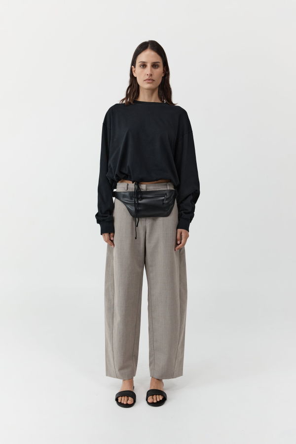 St. Agni Drawstring Long Sleeve Top