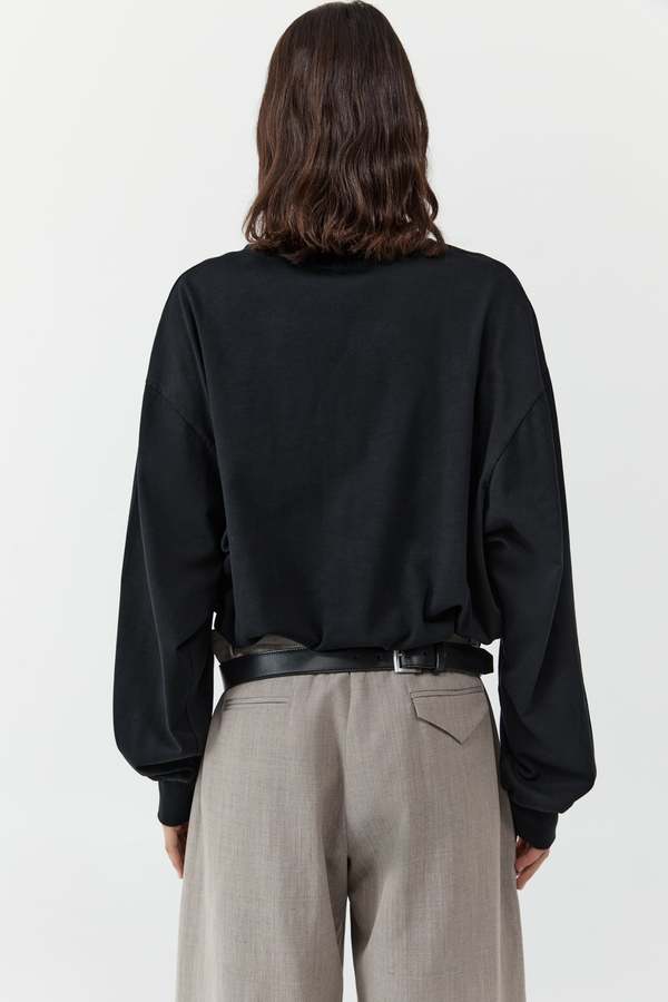 St. Agni Drawstring Long Sleeve Top