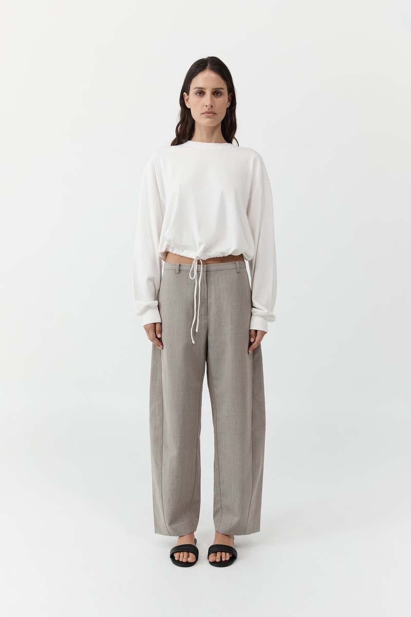 St. Agni Drawstring Long Sleeve Top