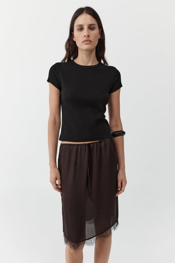 St. Agni Fine Lace Skirt - Bark
