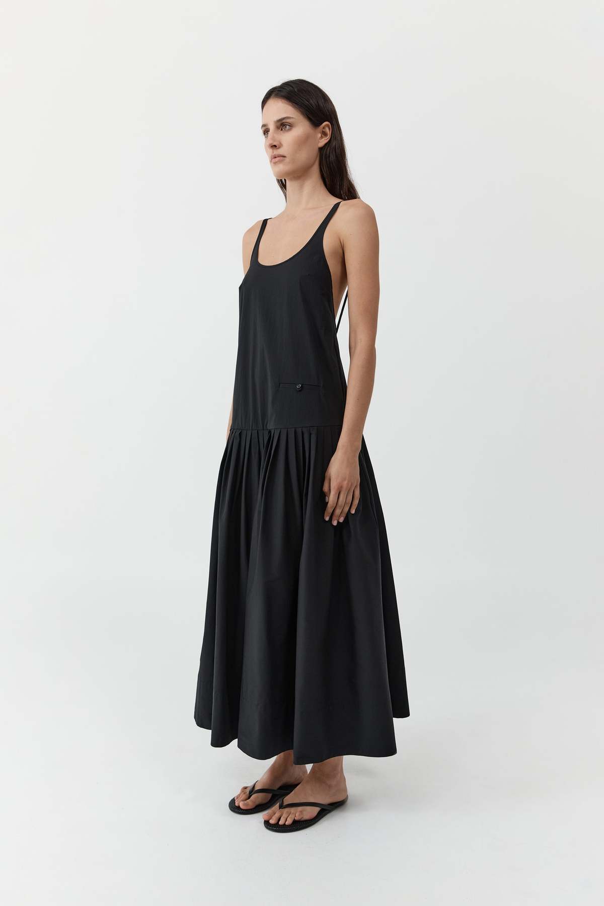 St. Agni Relaxed Pleat Dress - Image 3 of 5