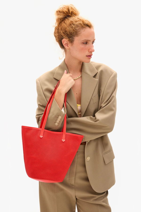 Clare V. Choupette Diamond Perf Bucket Bag