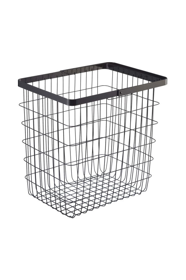 Yamazaki Home Wire Basket (15" H) Laundry Basket - White