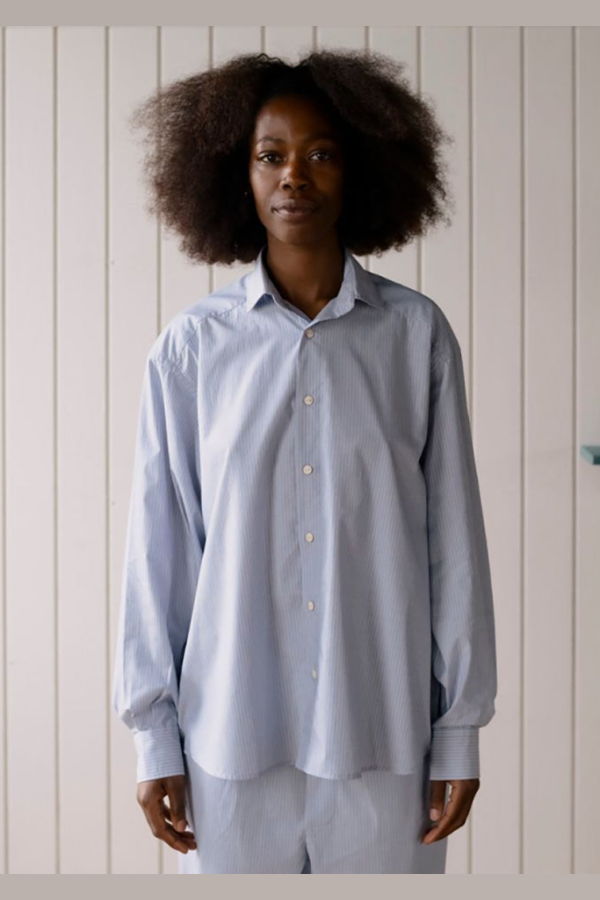 Baserange Claude Shirt - Blue Stripe