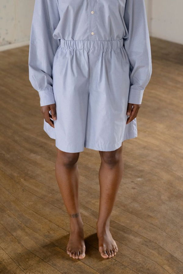 Baserange Claude Shorts - Blue Stripe