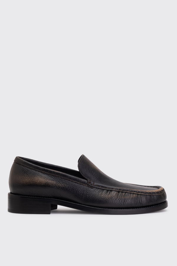 Acne Studios Leather Loafers - Beige/Black