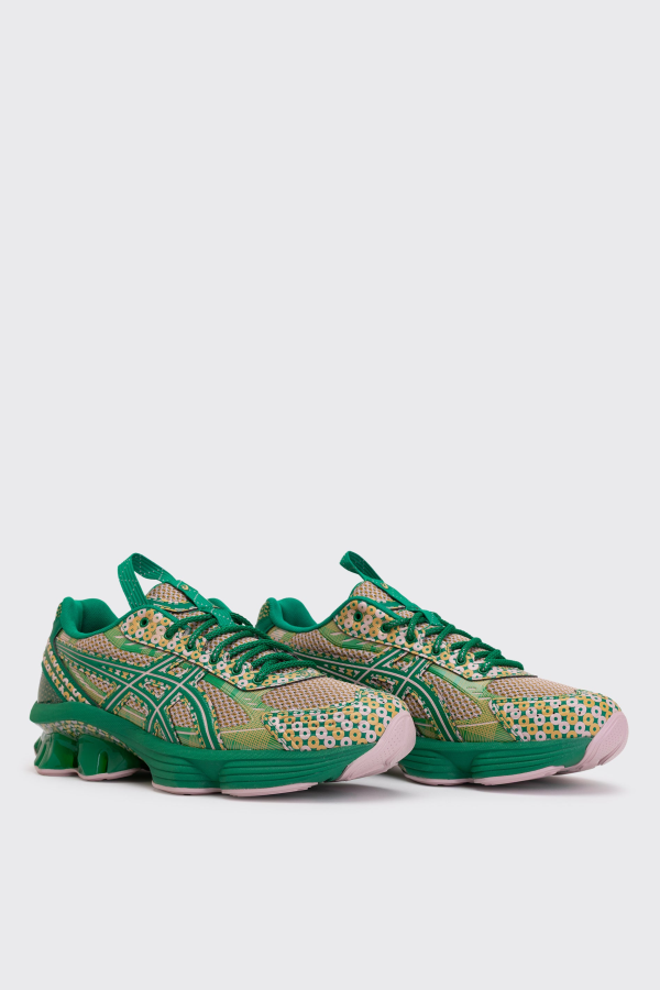 ASICS US7-S Gel-Kinetic Fluent Sneakers - Pink/Green
