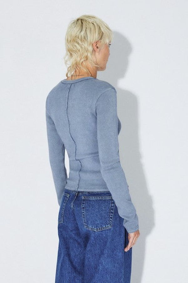 dr.denim Stella Rib Top - Washed Blue