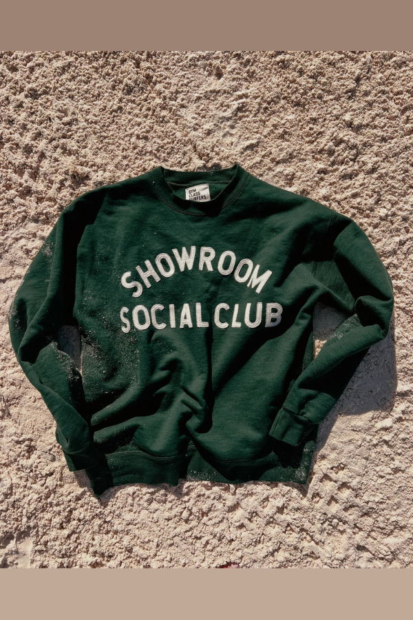 Gym Class Surfers Showroom Social Club Sweatshirt - Green