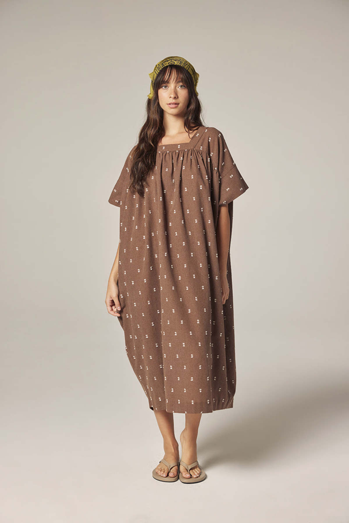 amente Jacquard Pull Over Dress - Mocha - Image 2 of 10