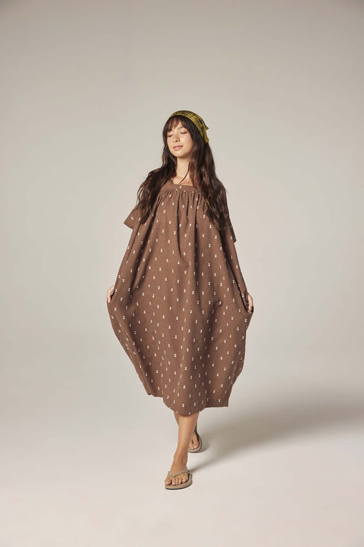 amente Jacquard Pull Over Dress - Mocha - Image 4 of 10