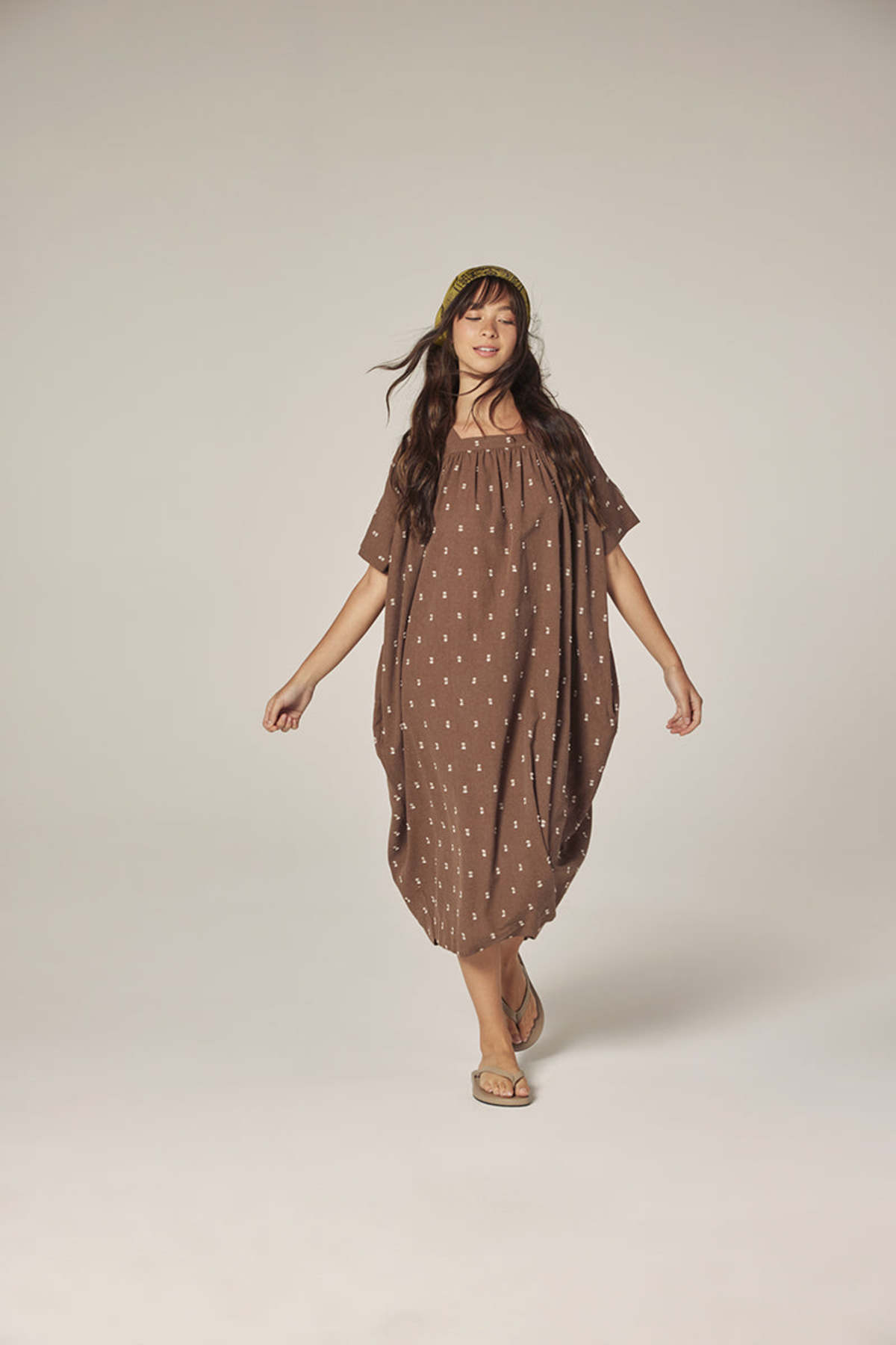 amente Jacquard Pull Over Dress - Mocha - Image 7 of 10