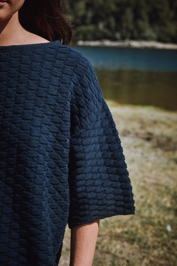 L'ENVERS Sidonie Basketweave-Knit Tee