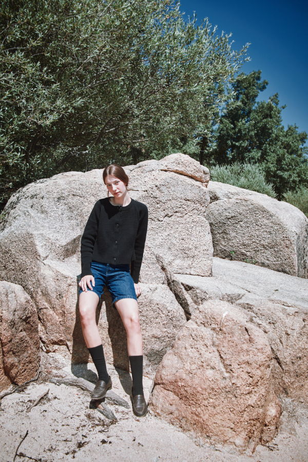 L'ENVERS Valrie Cropped Cardigan in Organic Cotton