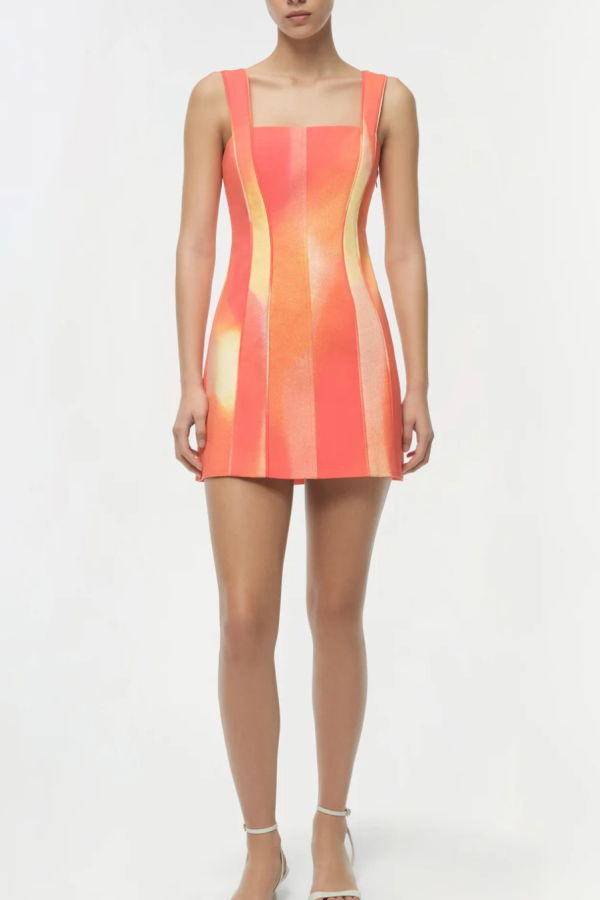 Jonathan Simkhai Calyx Mini Dress - Golden Hour Sunset