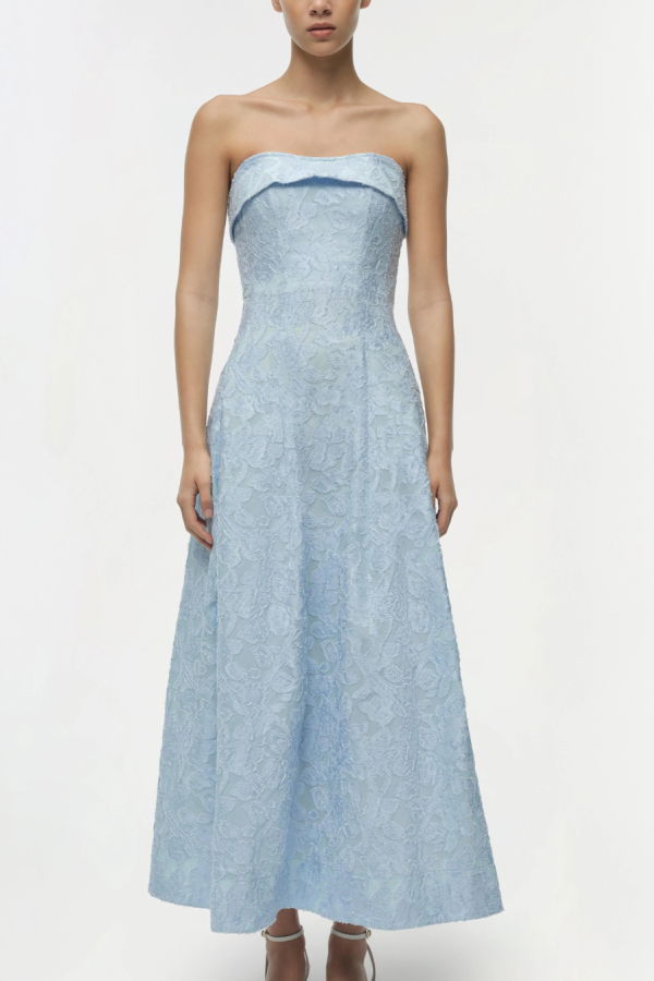 Jonathan Simkhai Valeria Jacquard Midi Dress - Tidepool