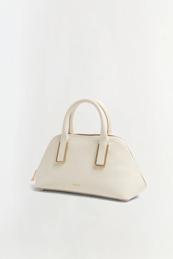 Jonathan Simkhai Wynn Small Leather Top Handle Bag - Alabaster