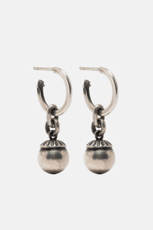 werkstatt:mรผnchen Silver Bead-Charm Earring - Silver