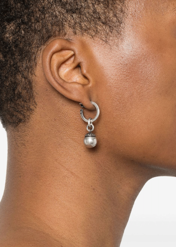 werkstatt:mnchen Silver Bead-Charm Earring - Silver