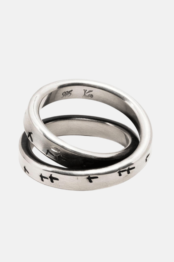 werkstatt:münchen Bird Flight Stacked-Ring Ring - Silver