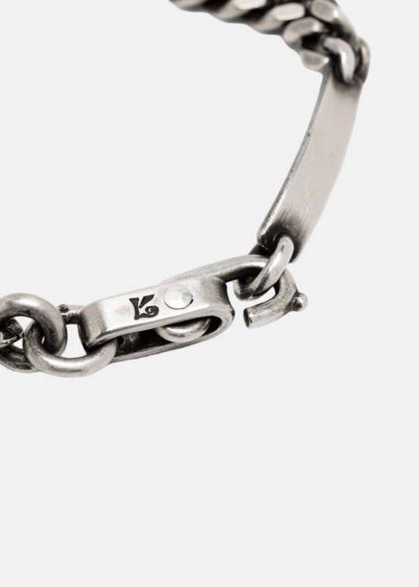 werkstatt:mnchen Silver Curb-Chain Oxidised Bracelet