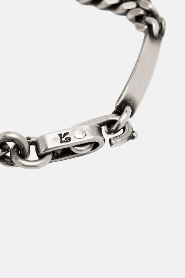 werkstatt:münchen Silver Curb-Chain Oxidised Bracelet