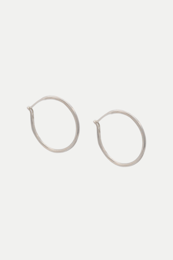 werkstatt:münchen Silver Hoop Earrings