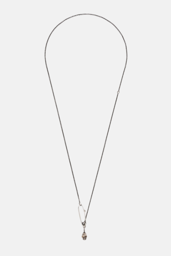 werkstatt:münchen Silver Skull Pendant Necklace