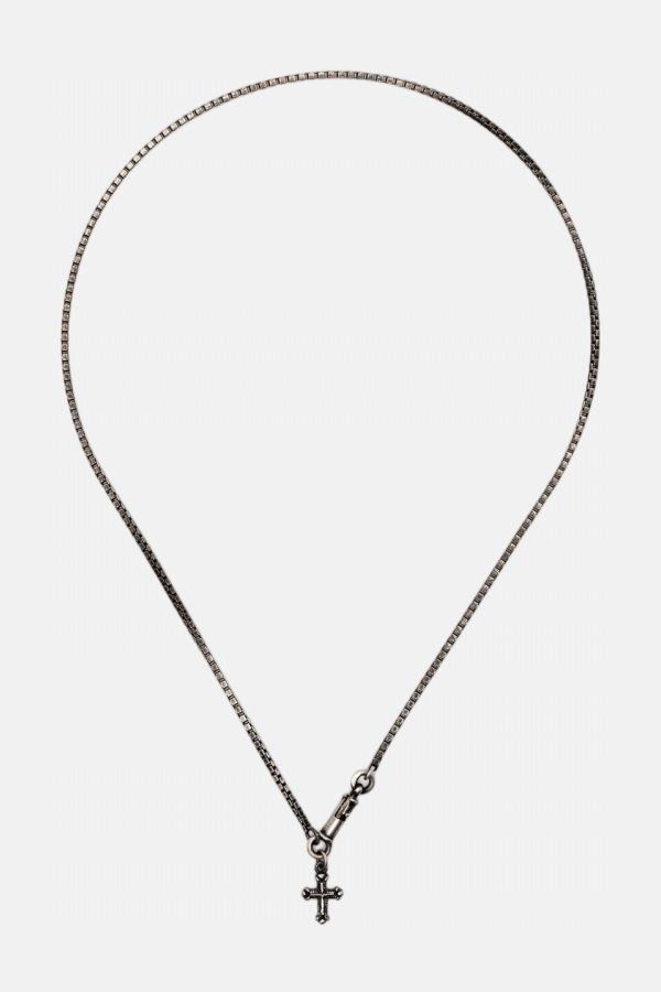 werkstatt:münchen Silver Symbol Cross Charm Necklace