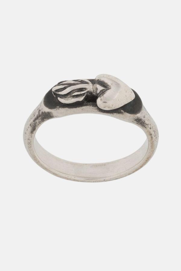werkstatt:münchen Silver Symbol Heart Ring