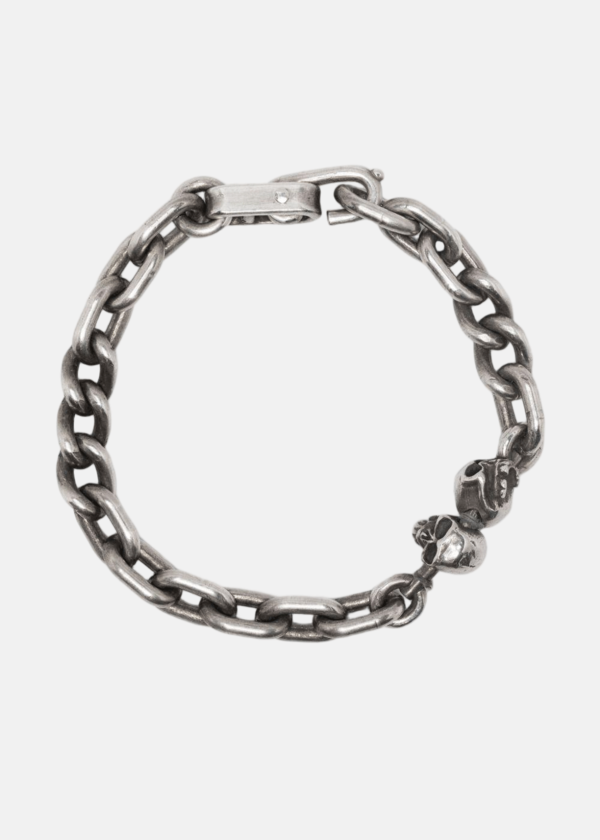 werkstatt:mnchen Silver Two Skulls Bracelet