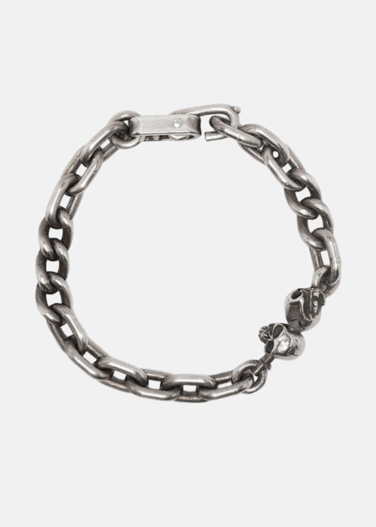 werkstatt:münchen Silver Two Skulls Bracelet - Image 1 of 2
