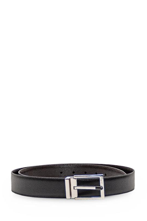 Ferragamo Leather Belt - Black Hickory
