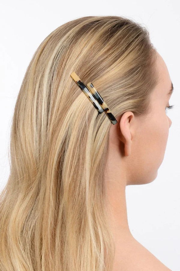 France Luxe Classic Bobby Pin Pair on Gold Wire