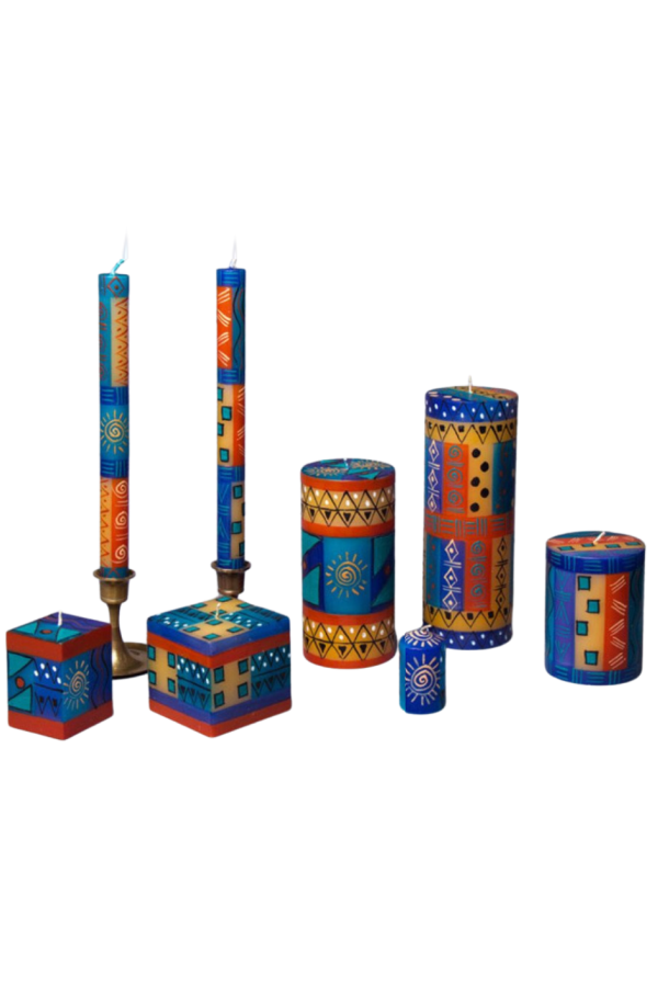 Thumbprint Artifacts African Sky Painted Candles