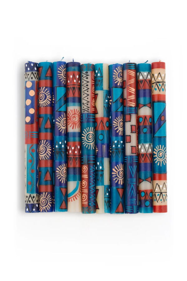 Thumbprint Artifacts African Sky Painted Candles