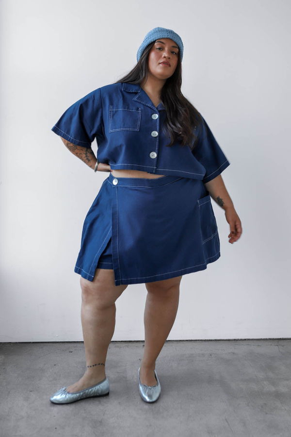 Noble Shell Utility Skort - Navy