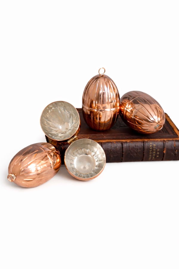 Coppermill Kitchen Vintage Inspired Handmade Egg Ornaments - Copper