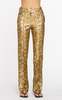 Des Phemmes Jacquard Tailored Pant - Gold/Olive - Thumbnail 2