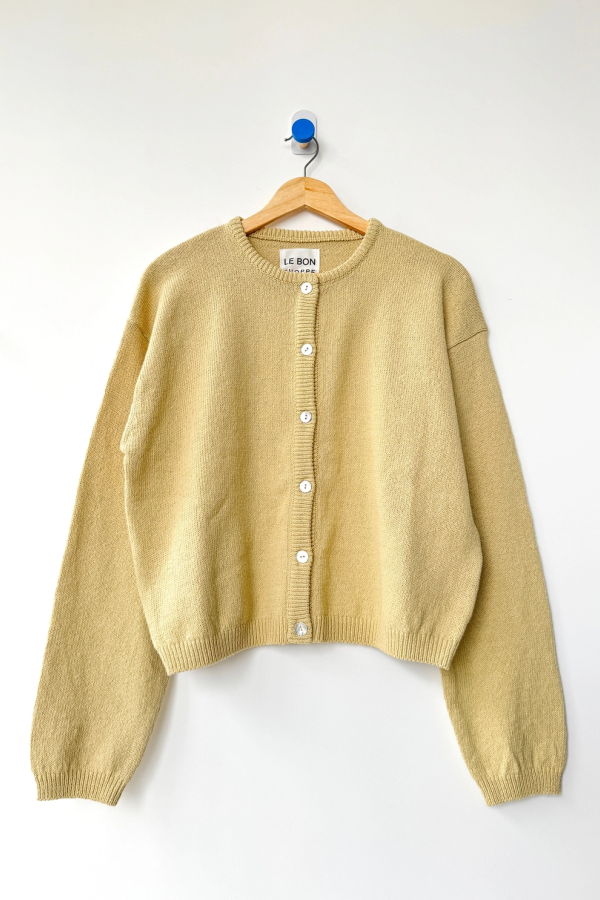 Le Bon Shoppe Leila Cotton Cardigan - Custard