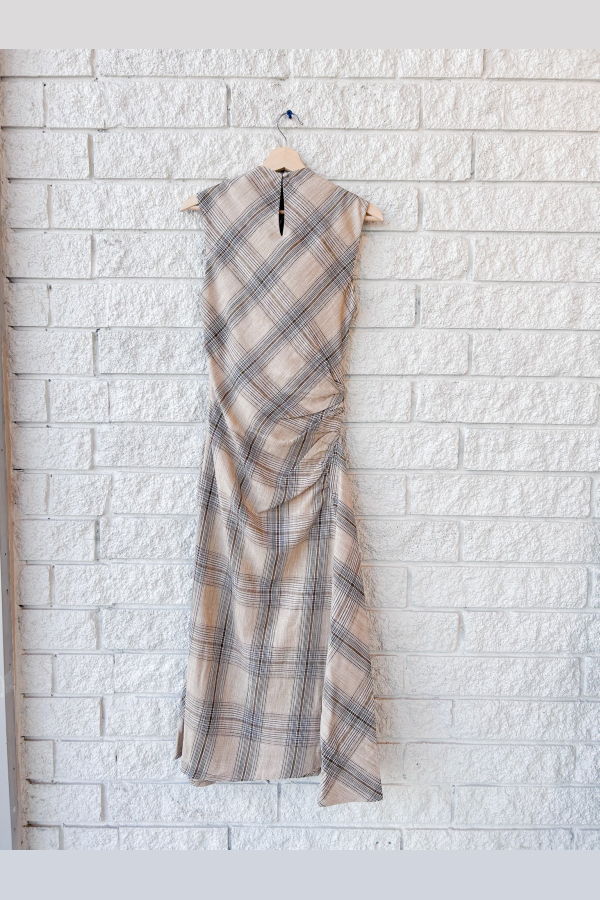 Jonathan Simkhai Crofton Midi Dress - Rattan Plaid