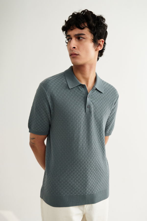 Wax London Retro Diamond Naples SS Polo