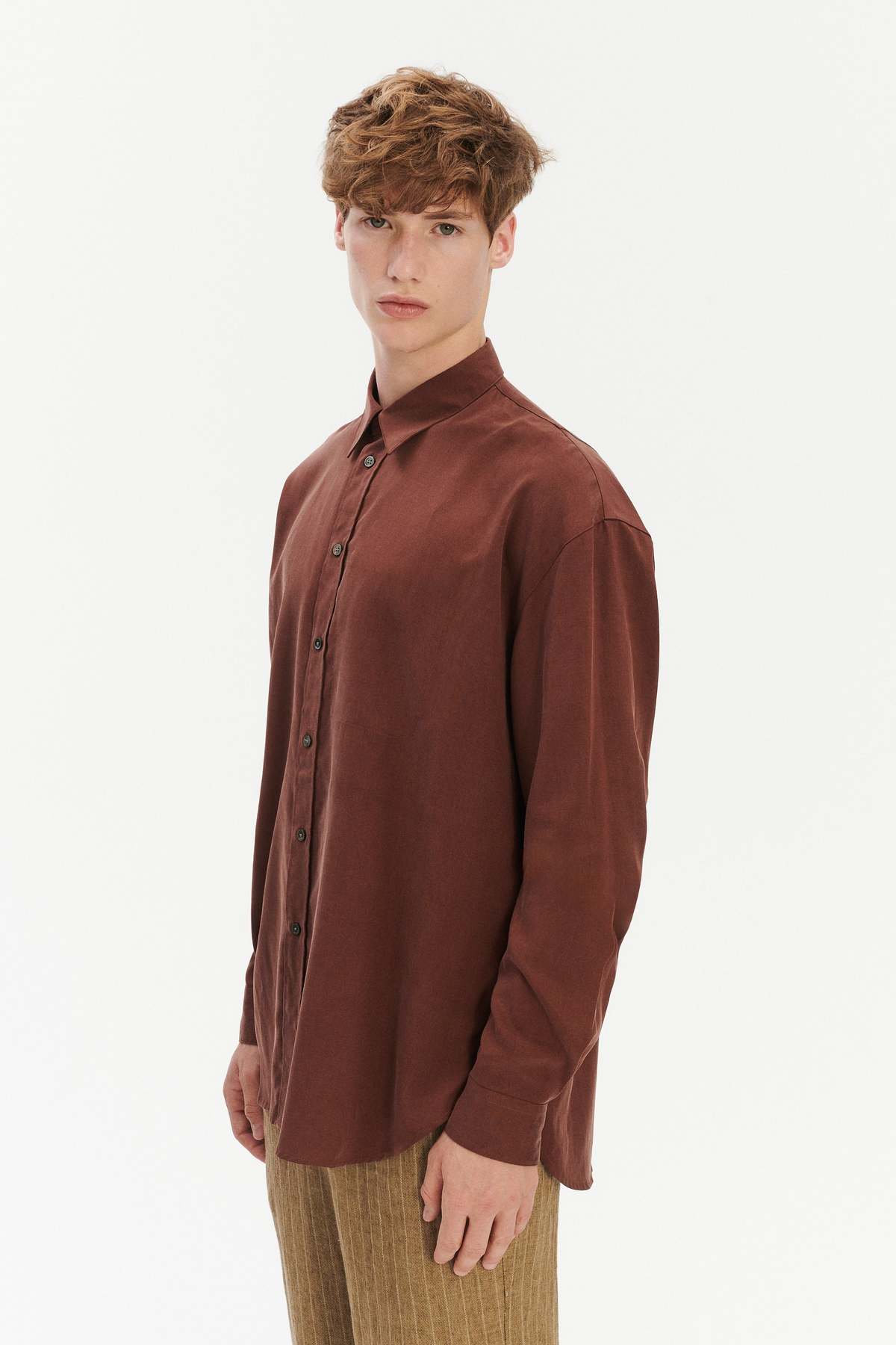 Delikatessen Oversized Shirt in a Japanese Blend of Lyocell and Cotton - Image 5 of 7