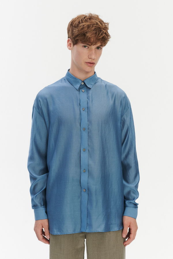Delikatessen Oversized Shirt in a Silky Japanese Blend of Lyocell