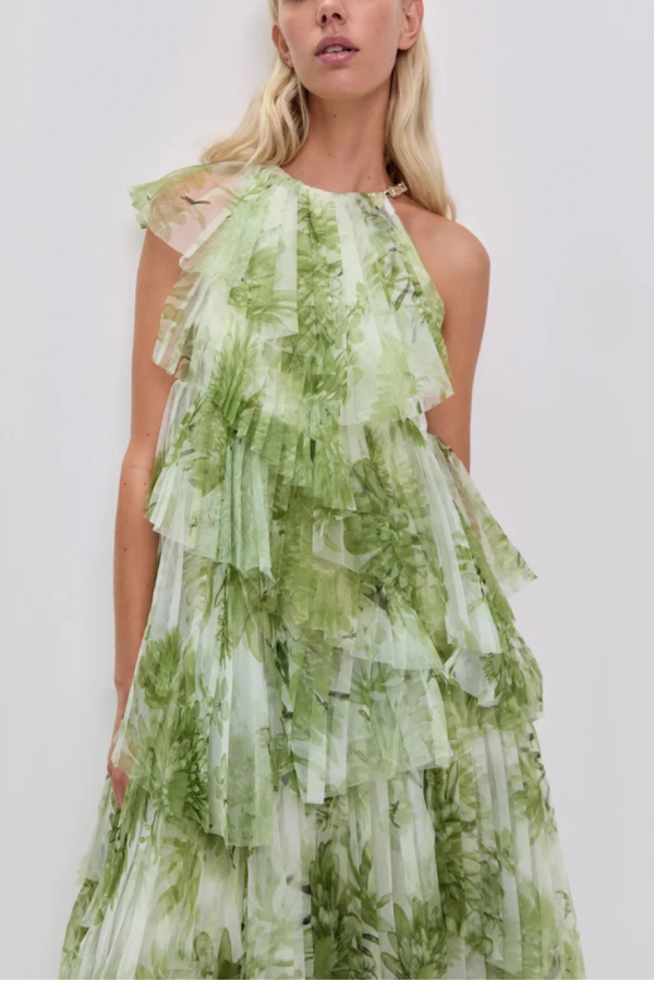 Aje Westlyn Gown - Olive Native Floral