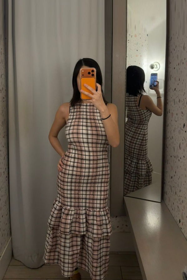 Untitled in Motion Annie Dress - Petal Plaid