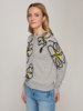 Autumn Cashmere Floral Applique Crew Sweater - Thumbnail 4