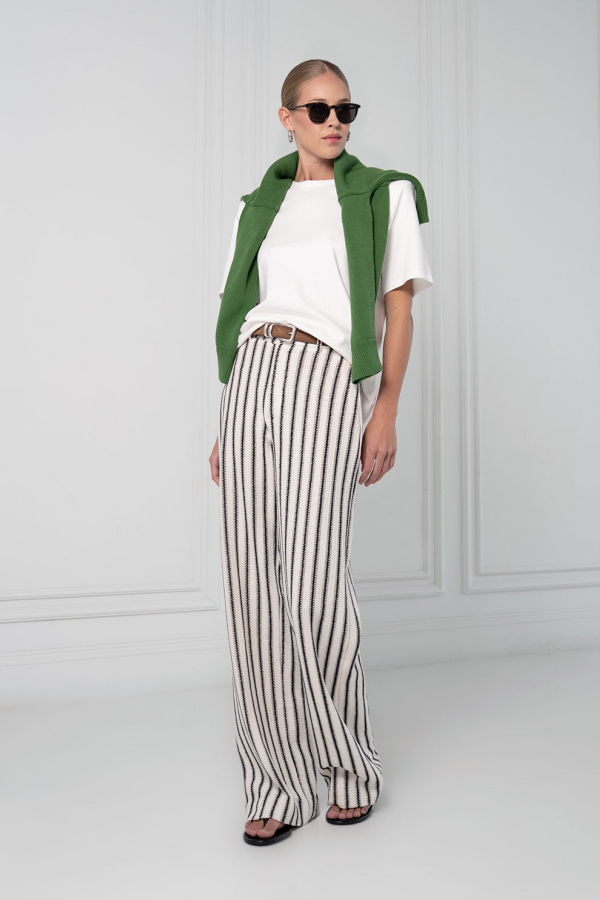 Parentezi Zoe Pants - Black/White Stripe